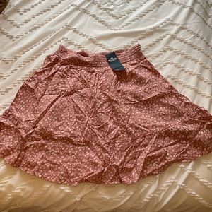 holister high rise floral mini skirt